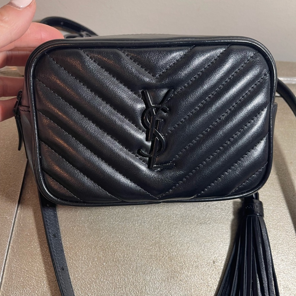 YSL Lou Belt Bag All Black